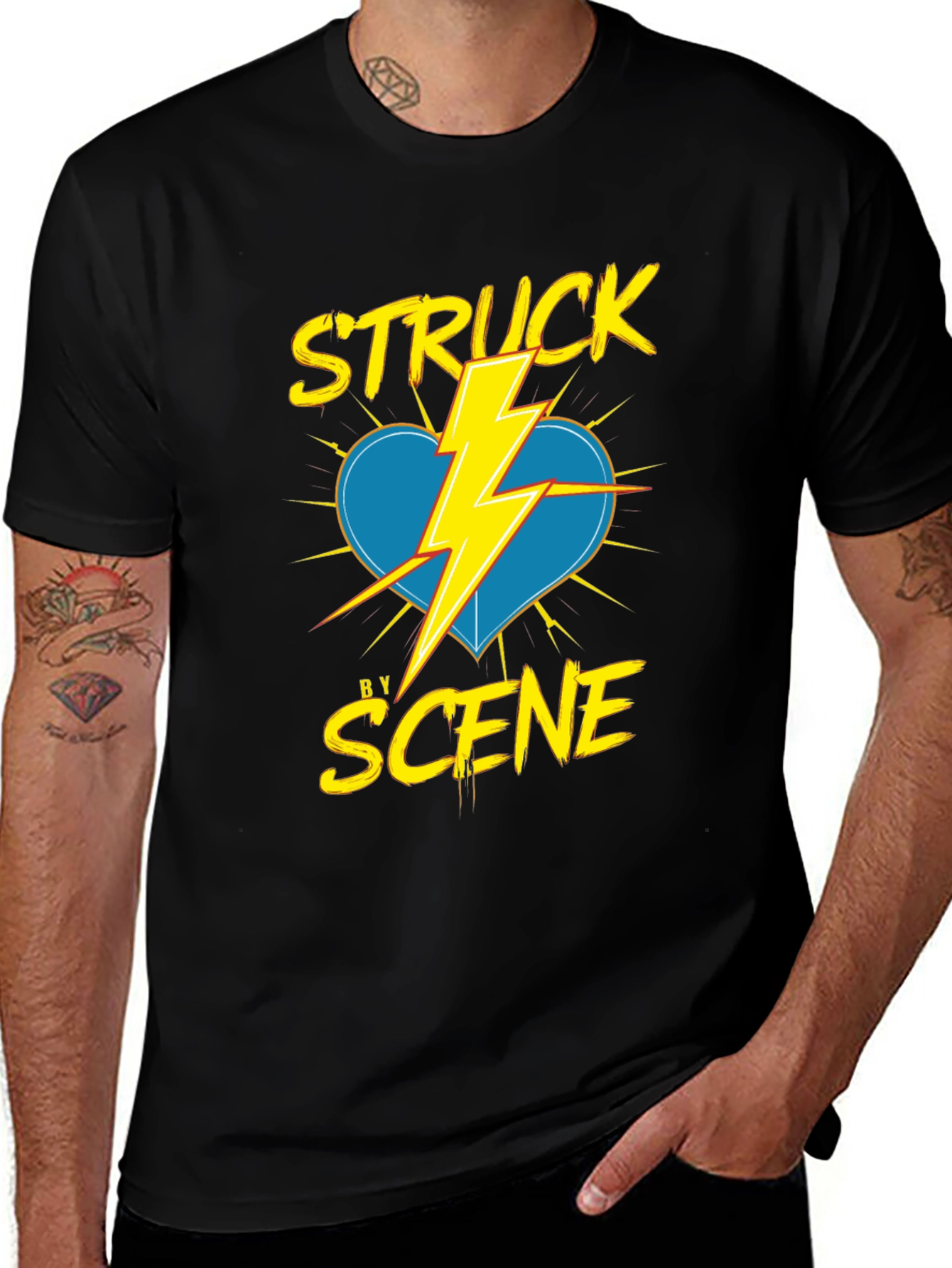 Struck by Scene Black T-Shirt