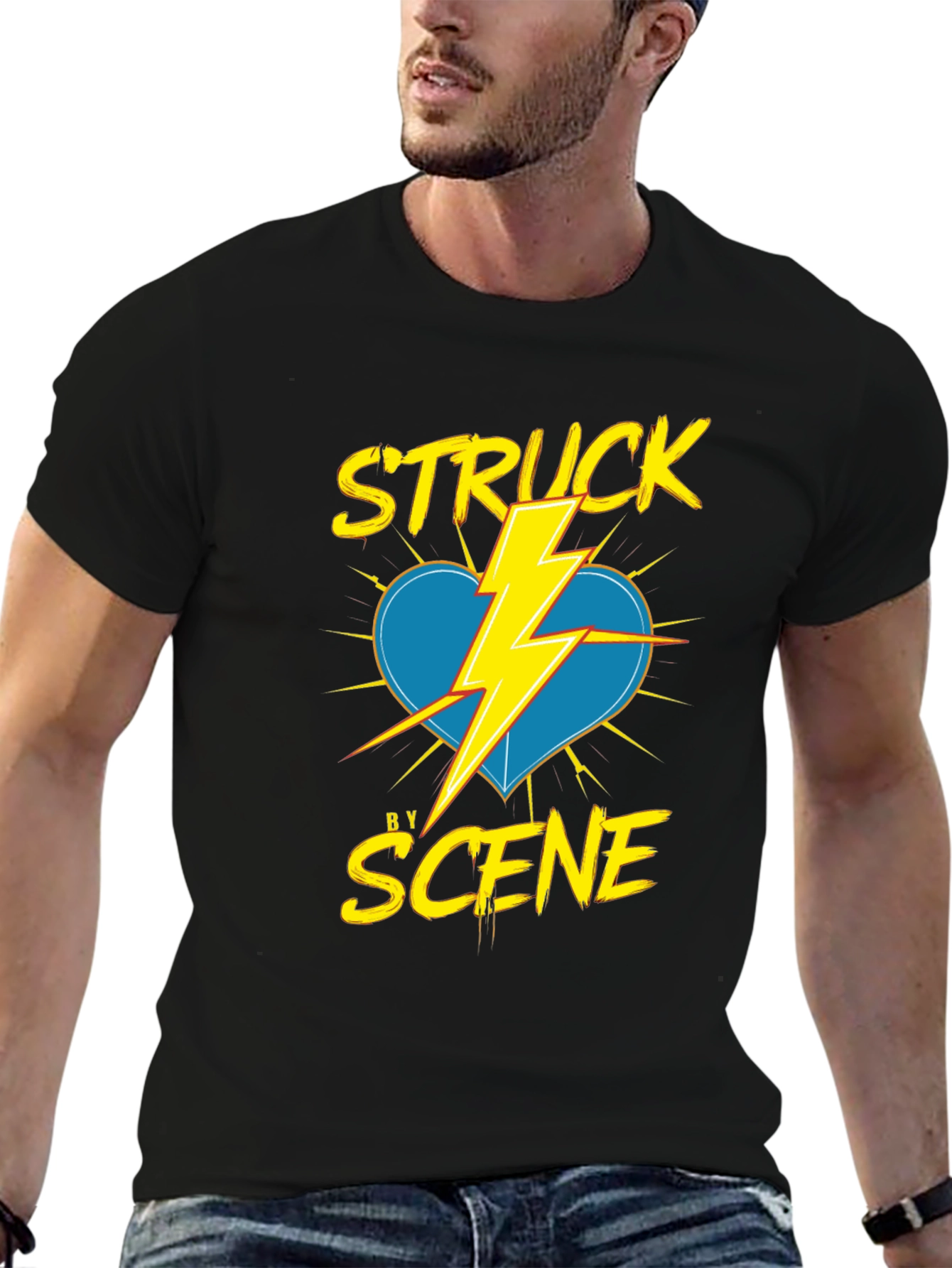 Struck by Scene Black T-Shirt