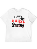 I Love Horse Racing Graphic Tee