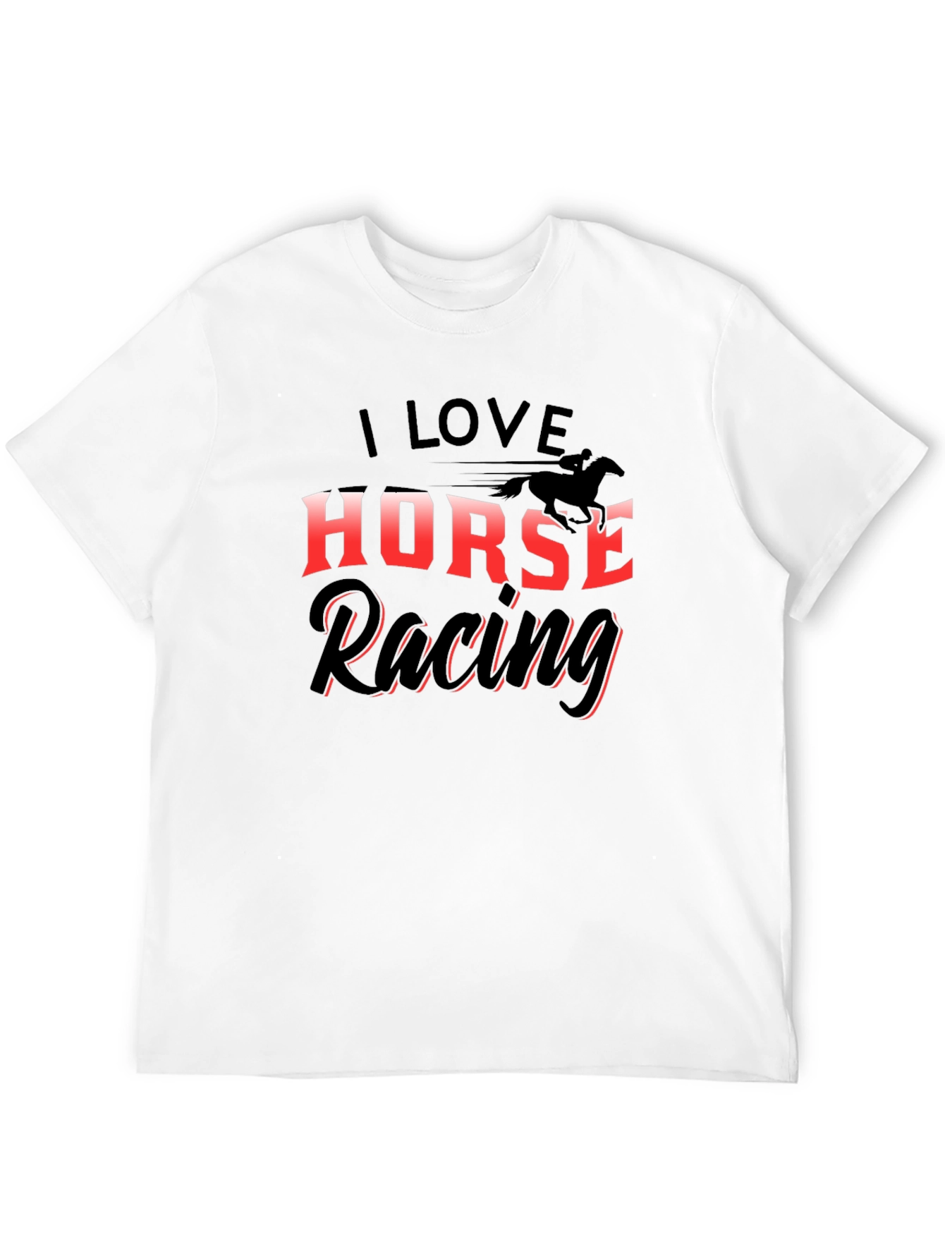 I Love Horse Racing Graphic Tee