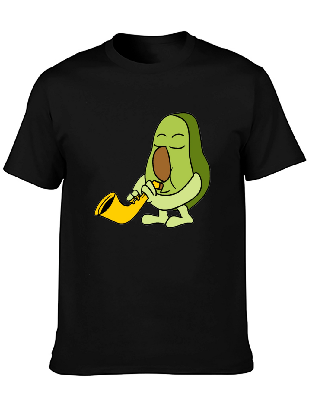 Avocado Sax Player Graphic T-Shirt