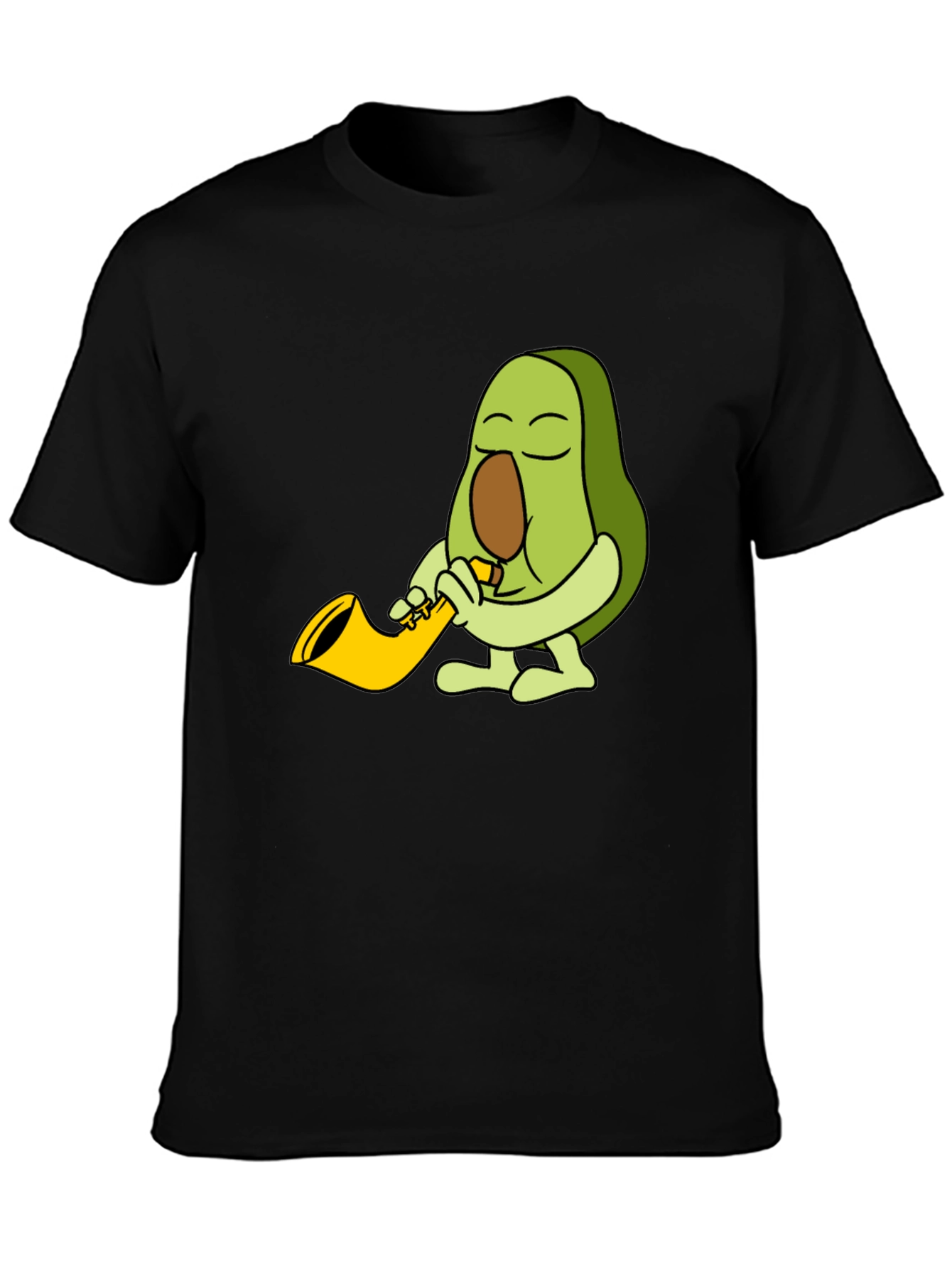 Avocado Sax Player Graphic T-Shirt