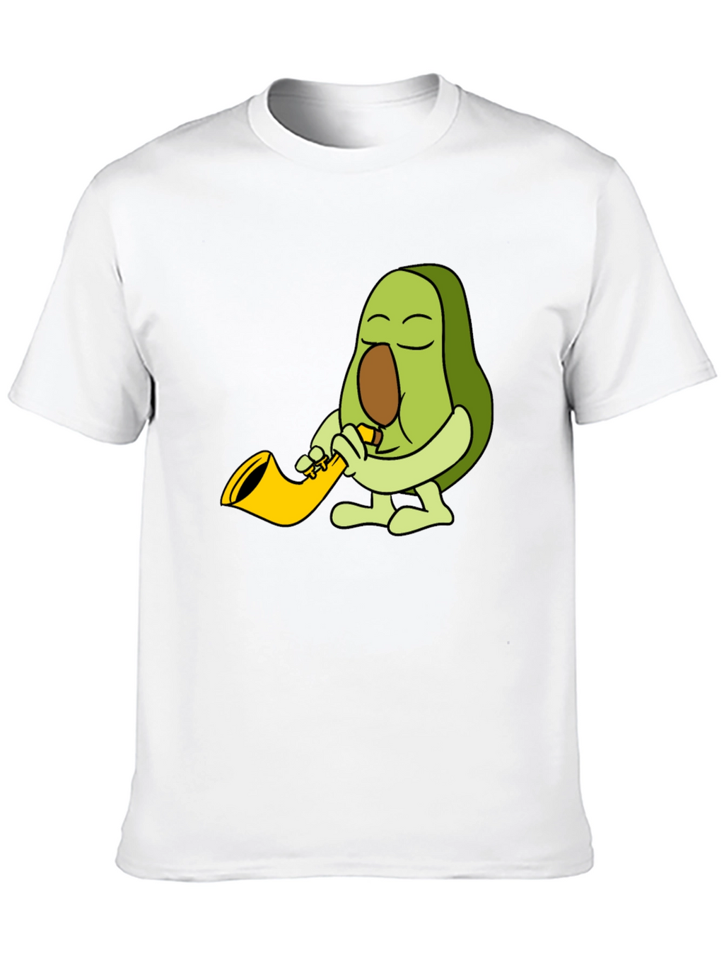 Avocado Sax Player Graphic T-Shirt