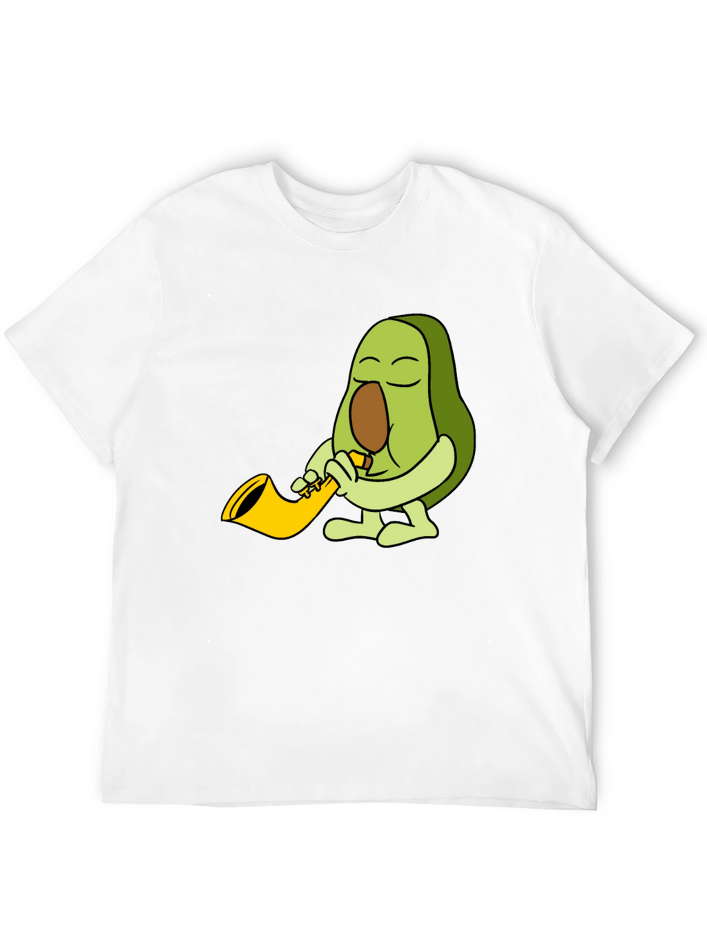 Avocado Sax Player Graphic T-Shirt
