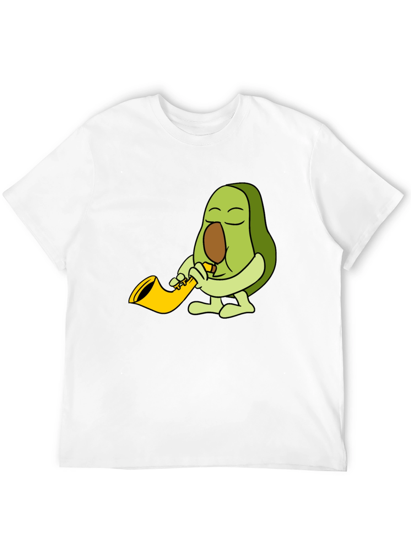 Avocado Sax Player Graphic T-Shirt