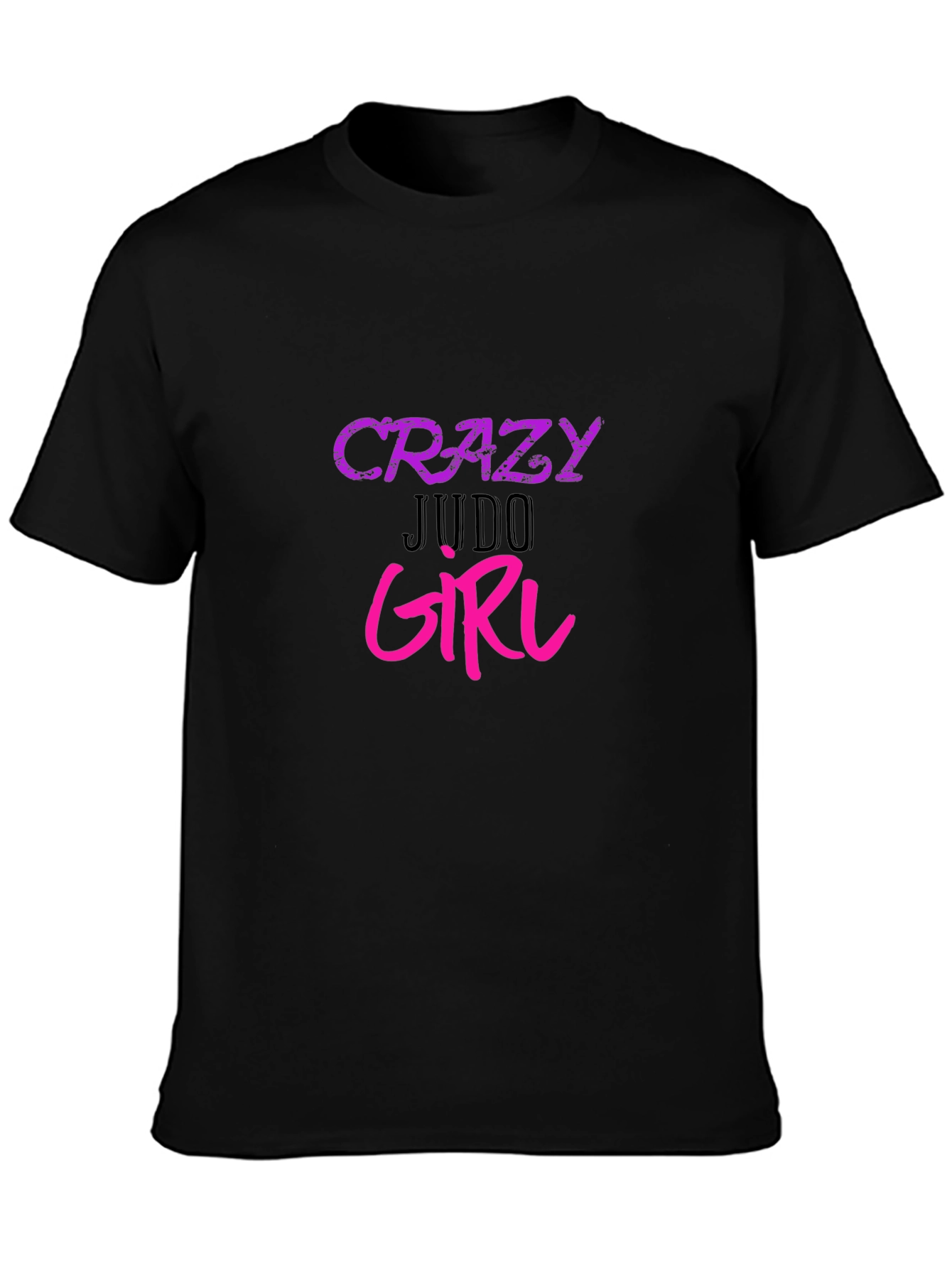 Crazy Judo Girl Graphic Tee - Black Unisex T-Shirt