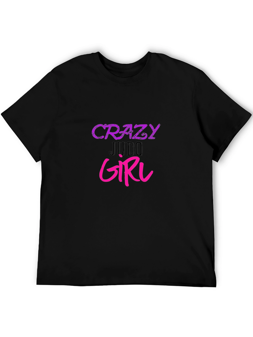 Crazy Judo Girl Graphic Tee - Black Unisex T-Shirt