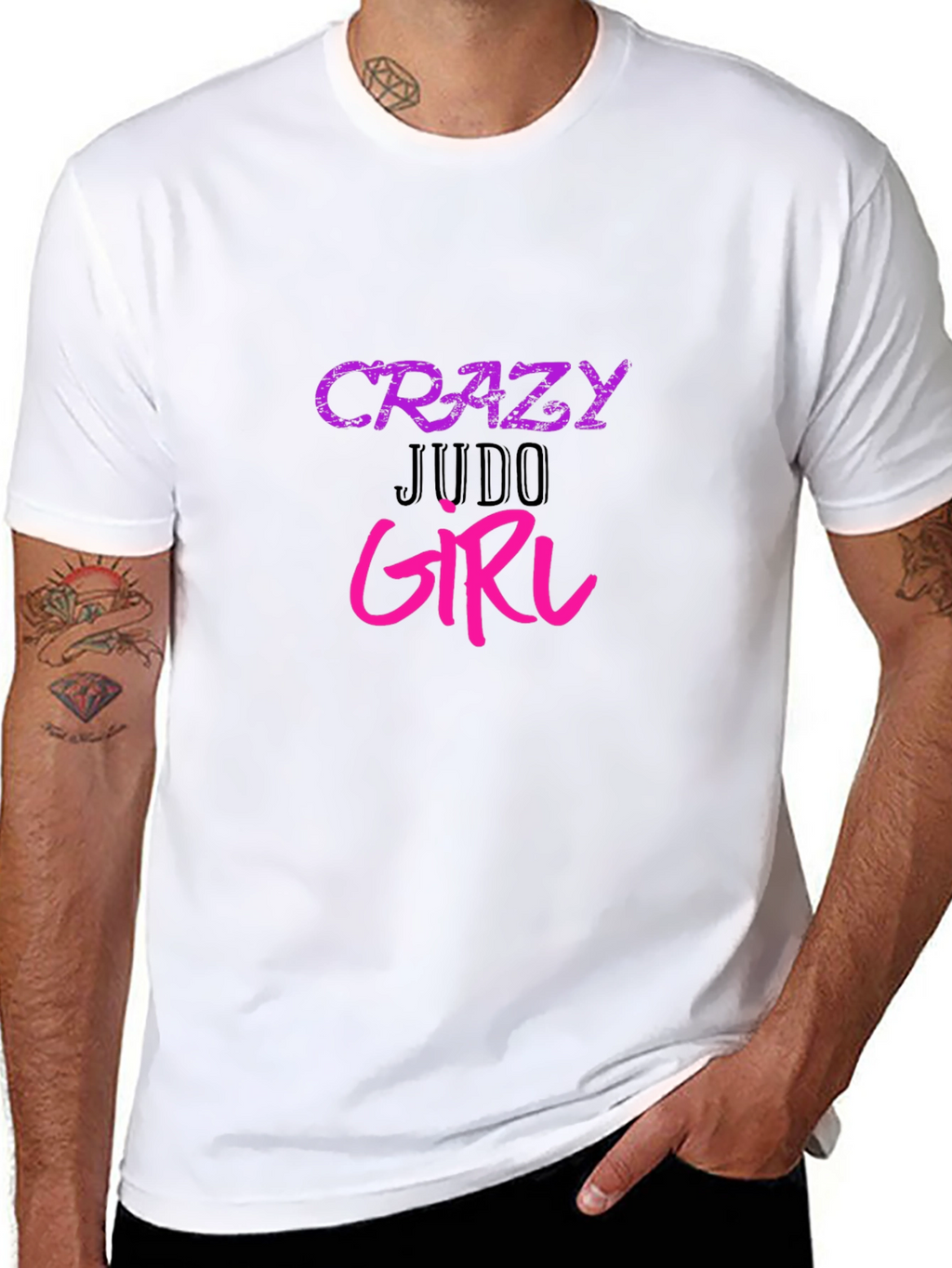 Crazy Judo Girl Graphic Tee - Black Unisex T-Shirt