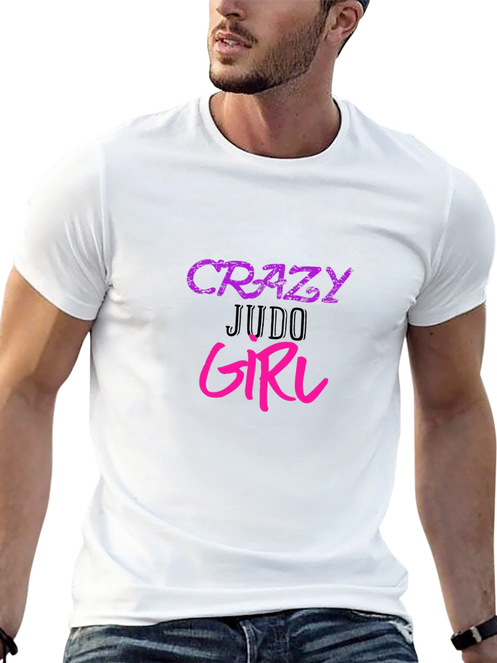 Crazy Judo Girl Graphic Tee - Black Unisex T-Shirt