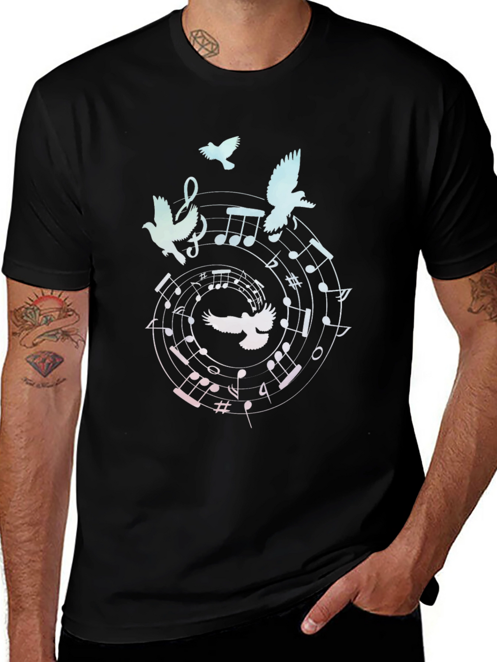 Musical Dove Graphic T-Shirt