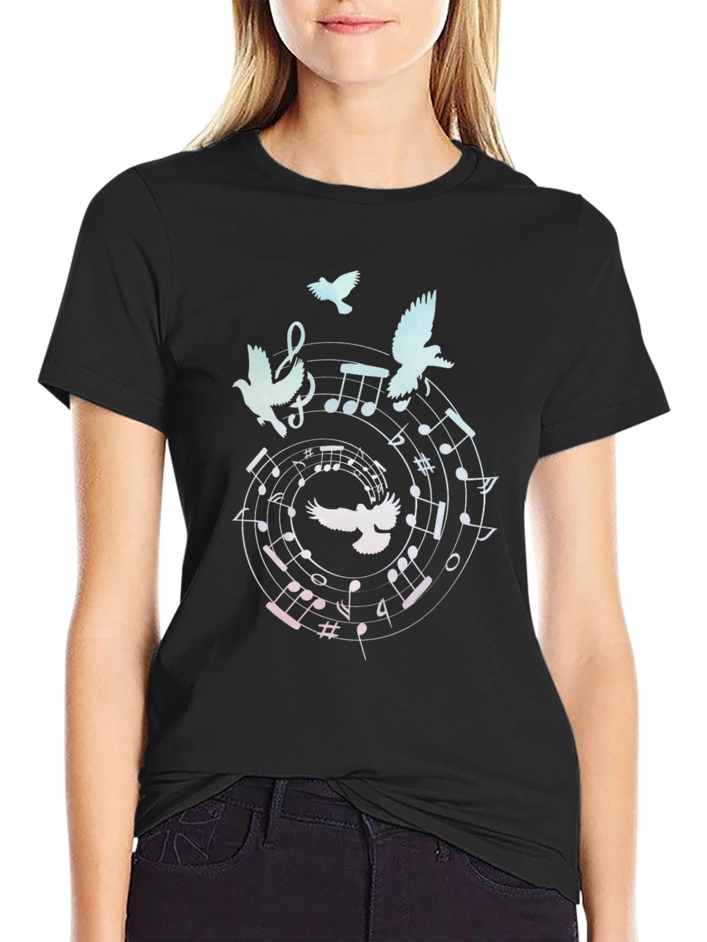 Musical Dove Graphic T-Shirt