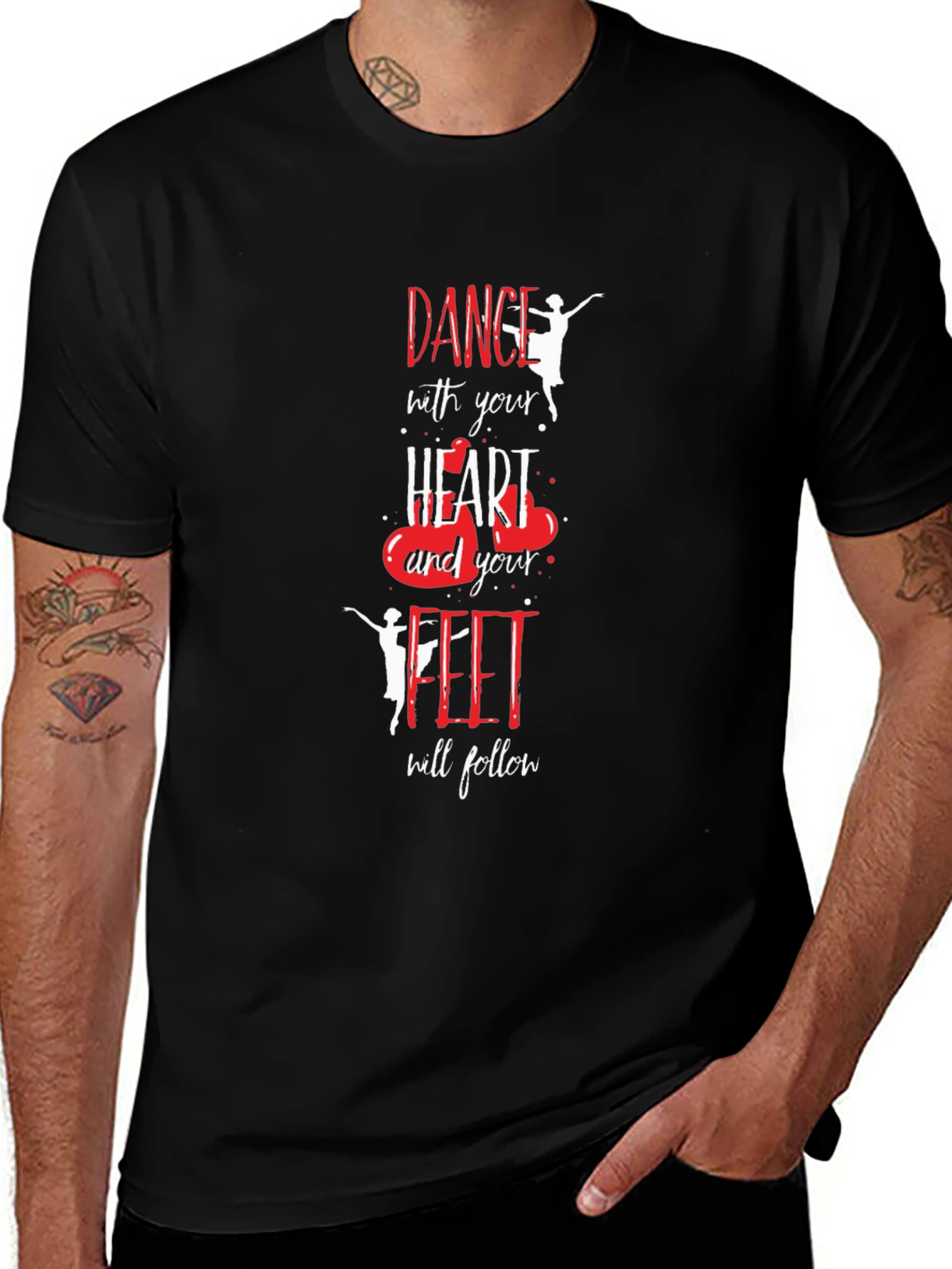 Dance with Your Heart Black T-Shirt