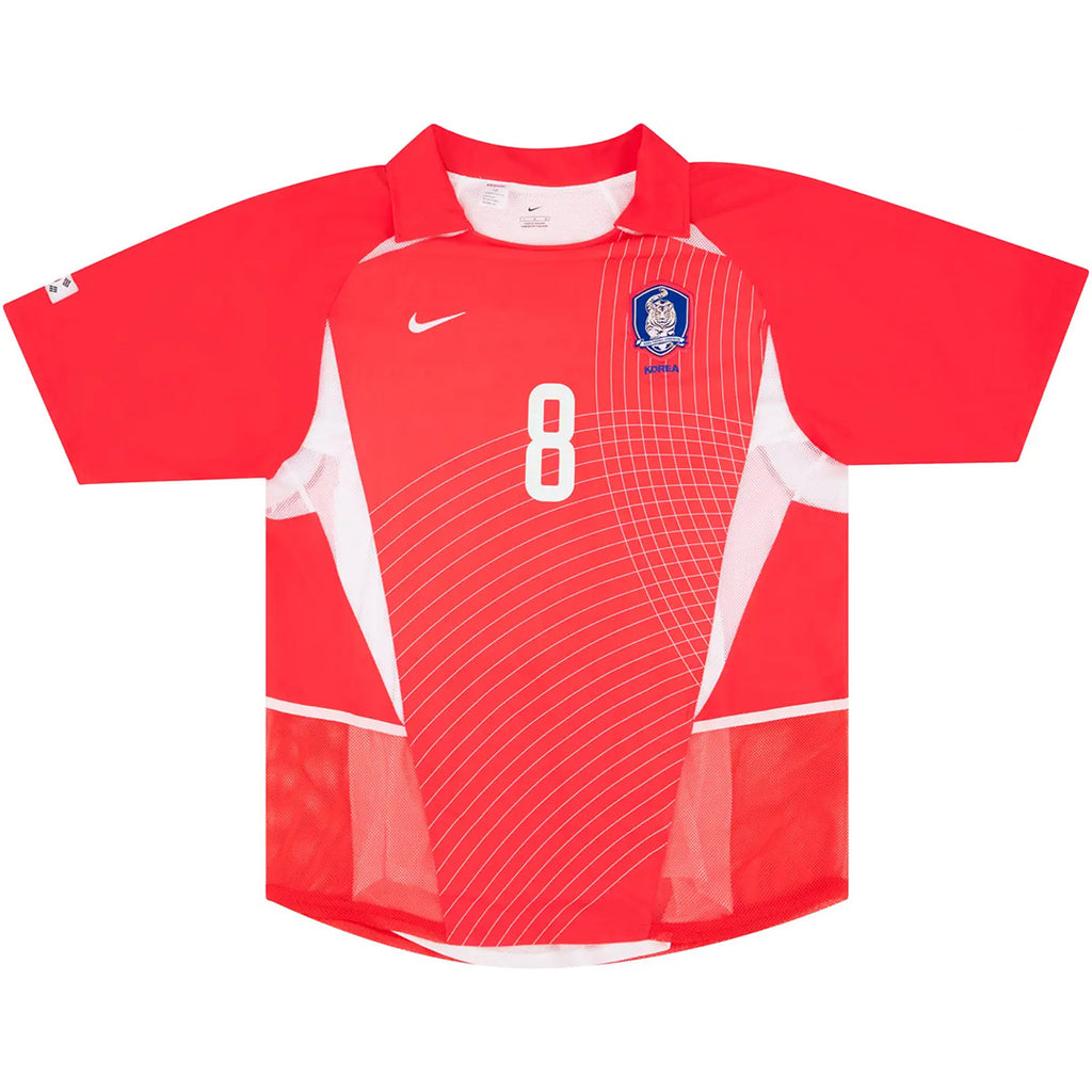 D H KIM #8 Retro South Korea Home Jersey 2002 Back
