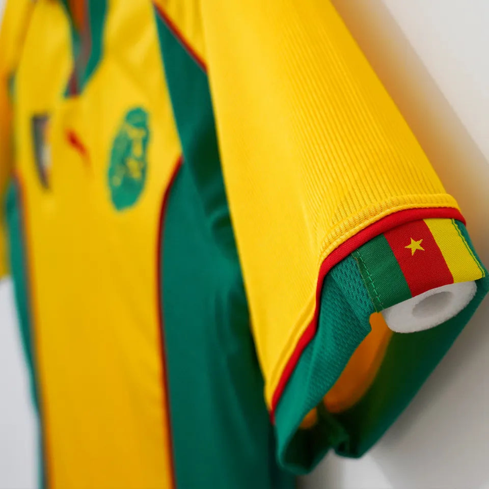 1998 Cameroun Away Retro Soccer Jersey Detail 4