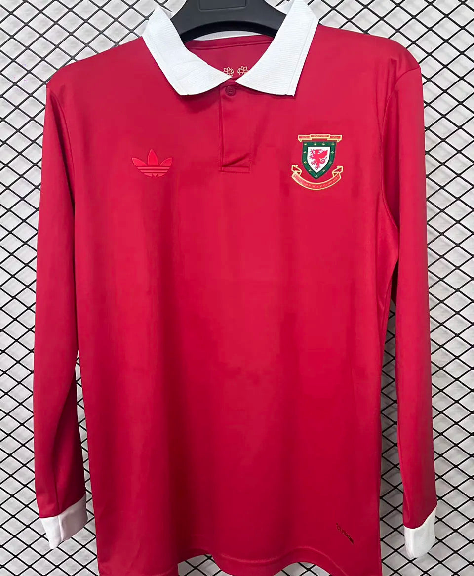 2026/27 Wales 150TH Anniversary Edition Long Sleeve Soccer Jersey Front