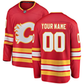 Men's Calgary Flames Red Home Breakaway Custom Jerseys