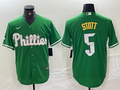 Men's Philadelphia Phillies Bryson Stott #5 Green Replica Player Jerseys