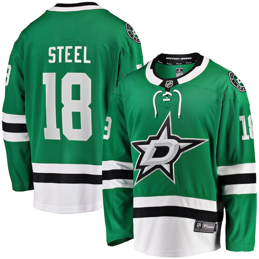 Men's Dallas Stars Sam Steel #18 Kelly Green Home Breakaway Jerseys