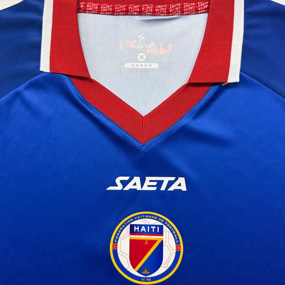 2026/27 Haiti Home Blue Fans Soccer Jersey 海地 (Have Right Patch 有右臂章 白底黑字） Detail 2