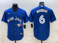 Men's Toronto Blue Jays Alex Manoah #6 Blue Replica Baseball Jerseys