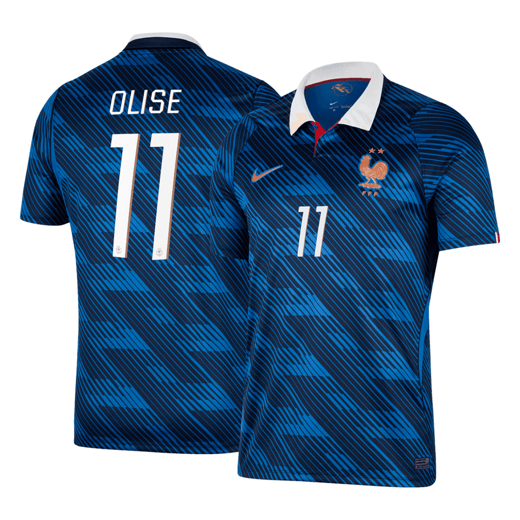 OLISE #11 France Home Soccer Jersey World Cup 2026 Blue Front