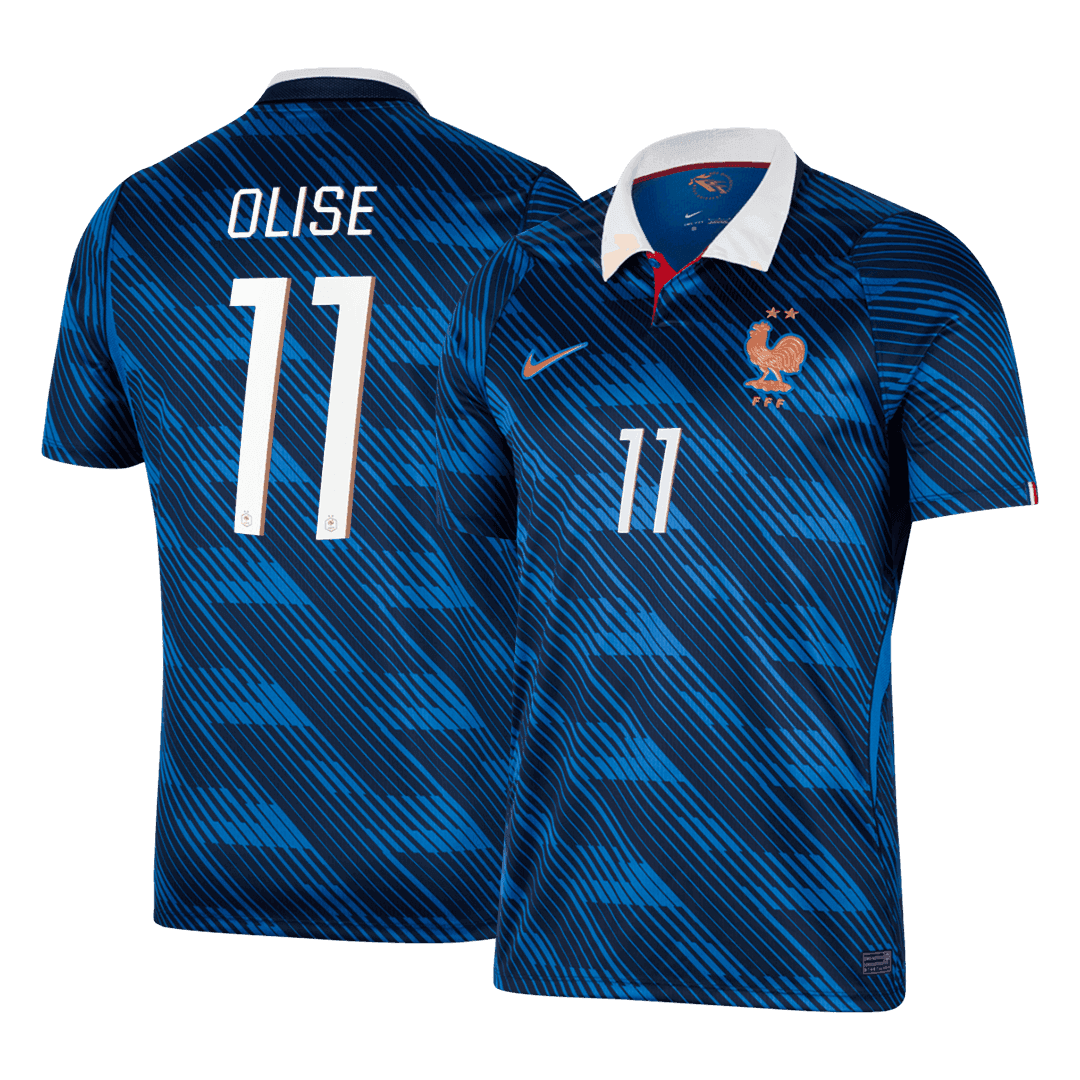 OLISE #11 France Home Soccer Jersey World Cup 2026 Blue Front