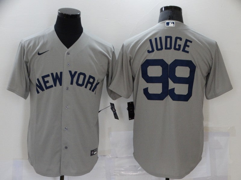 Men's New York Yankees Aaron Judge #99 Gray Replica Player Jerseys