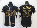 Men's New York Mets Pete Alonso #20 Black Stitched Jerseys