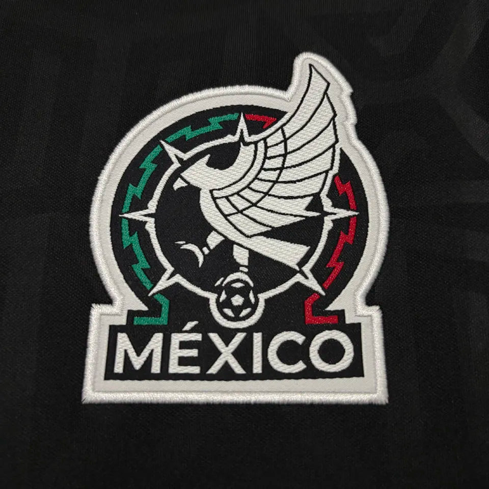 2026/27 Mexico 1:1 Quality Third Black Fans Soccer Jersey (Have Right Patch 有右臂章 白底黑字） Detail 3