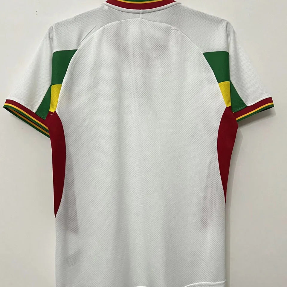 2002 Senegal Away White Retro Soccer Jersey Back
