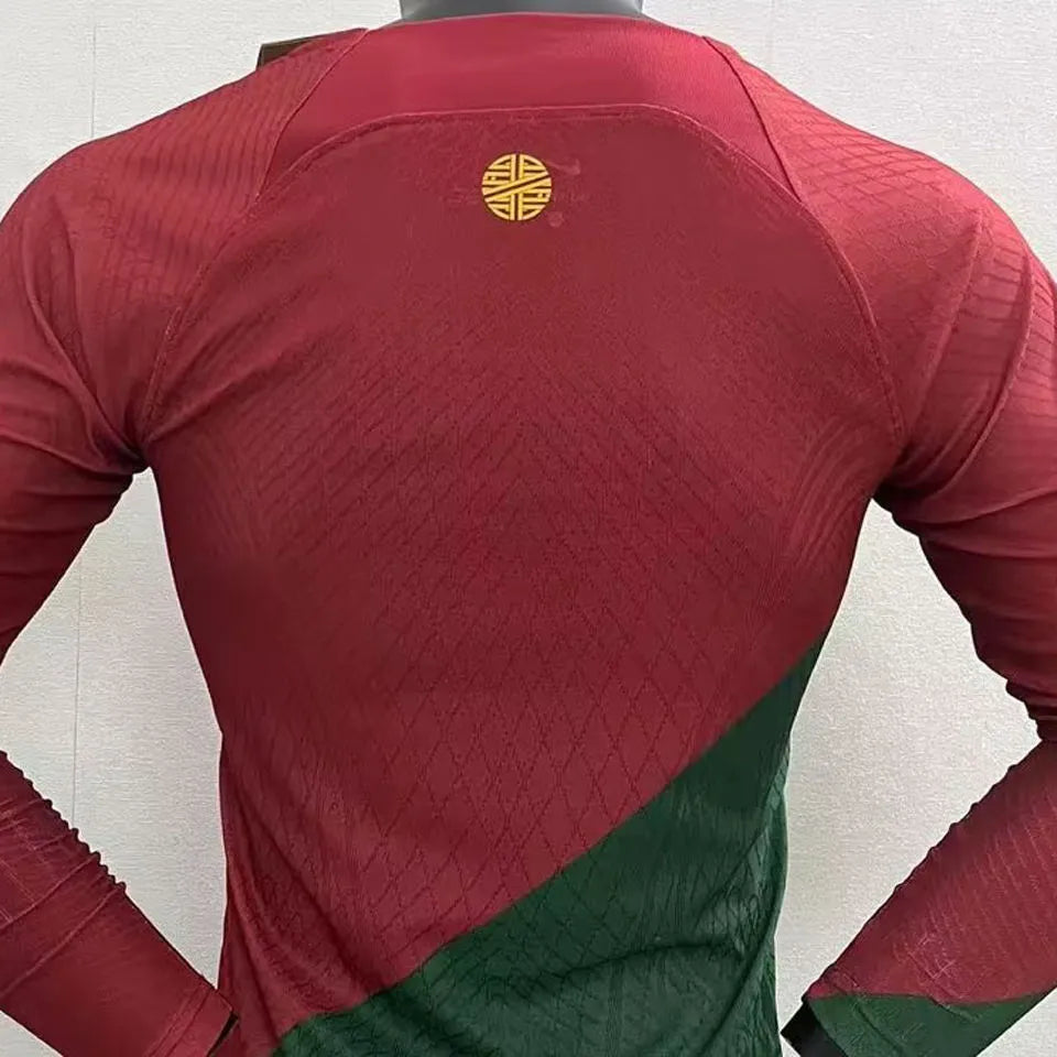 2022/23 Portugal Home Player Version Long Sleeve Jersey 长袖 Back