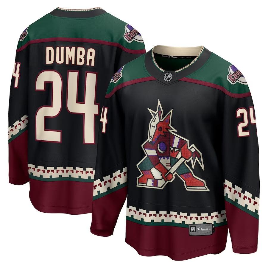 Men's Arizona Coyotes Matt Dumba #24 Black Home Breakaway Jerseys