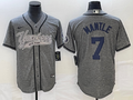 Men's New York Yankees Mickey Mantle #7 Gray Game Jerseys Joint Edition