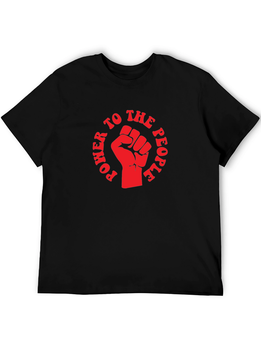 Power to the People Fist Graphic T-Shirt - Black