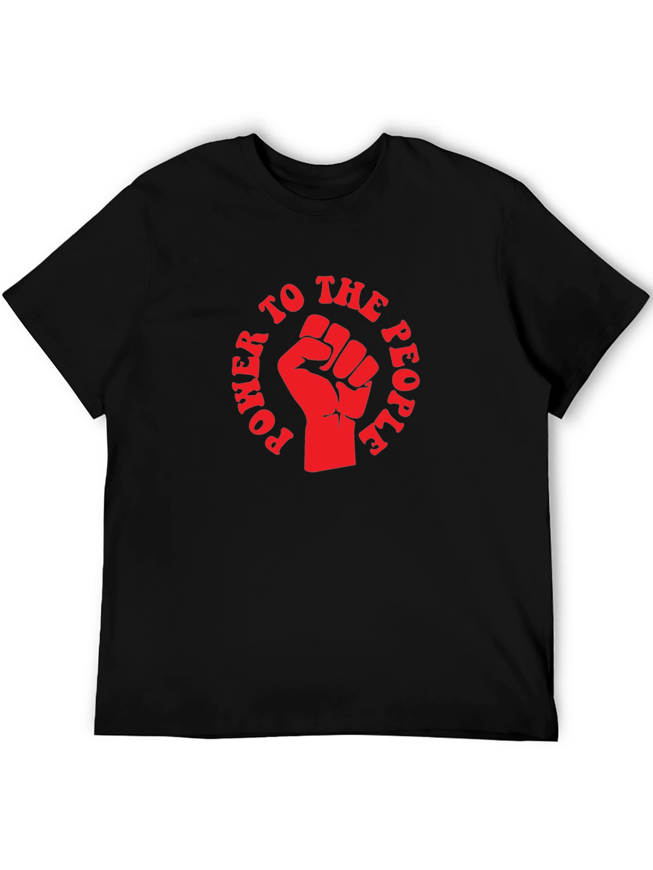 Power to the People Fist Graphic T-Shirt - Black