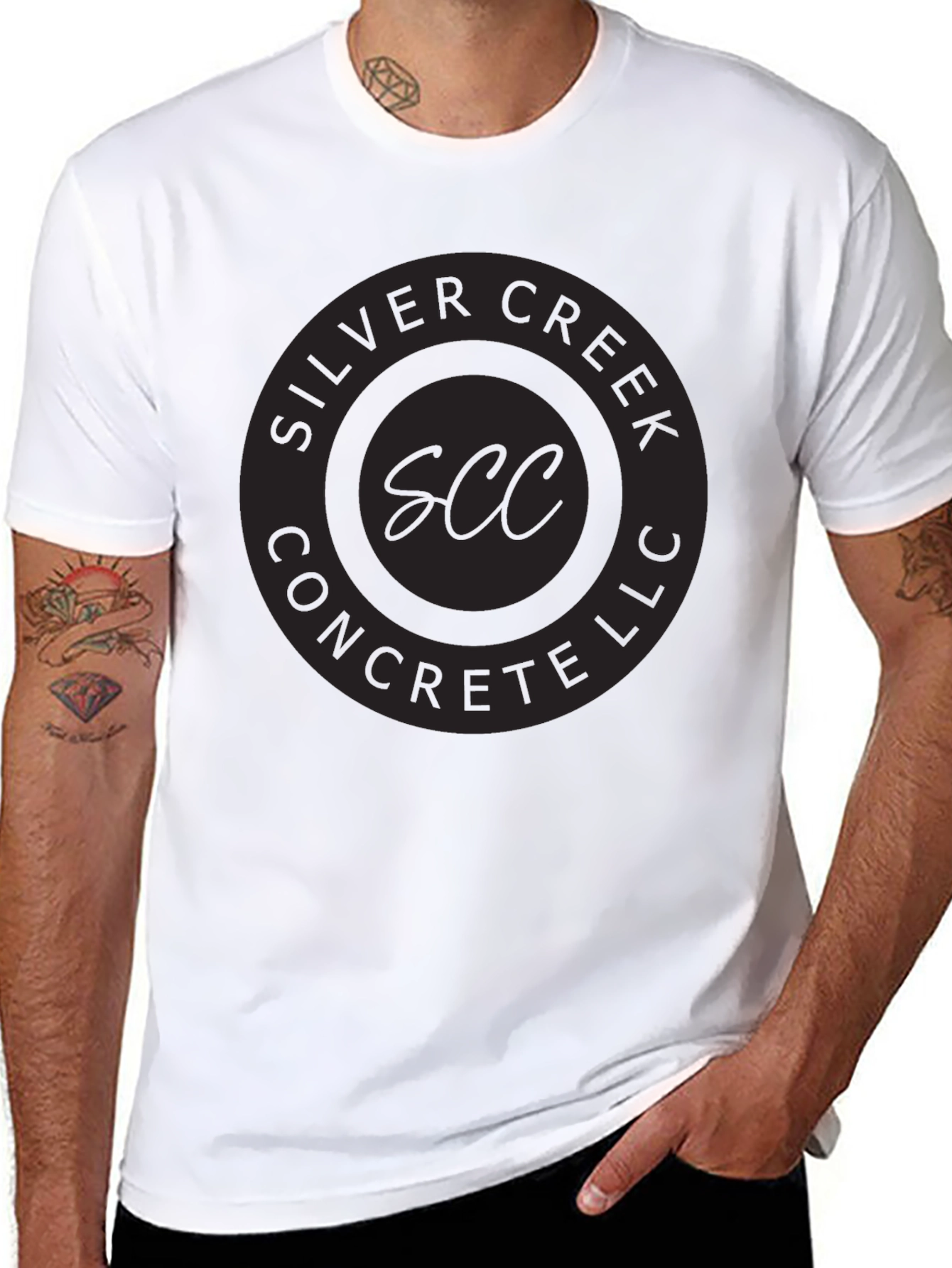Silver Creek Concrete LLC Black Graphic T-Shirt