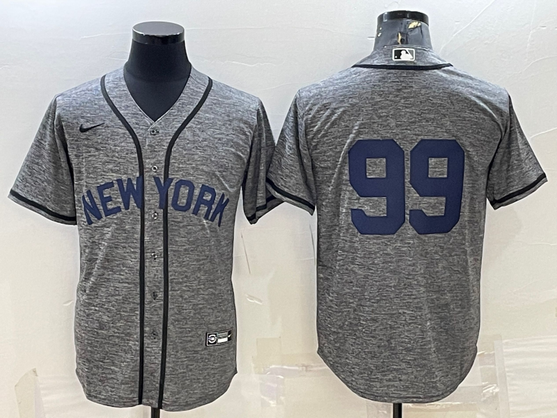 Men's New York Yankees Aaron Judge #99 Gray Replica Game Name Jerseys