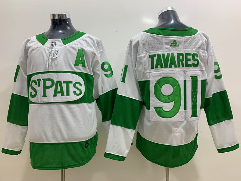 Men's Toronto Maple Leafs John Tavares #91 White Player Game Jerseys