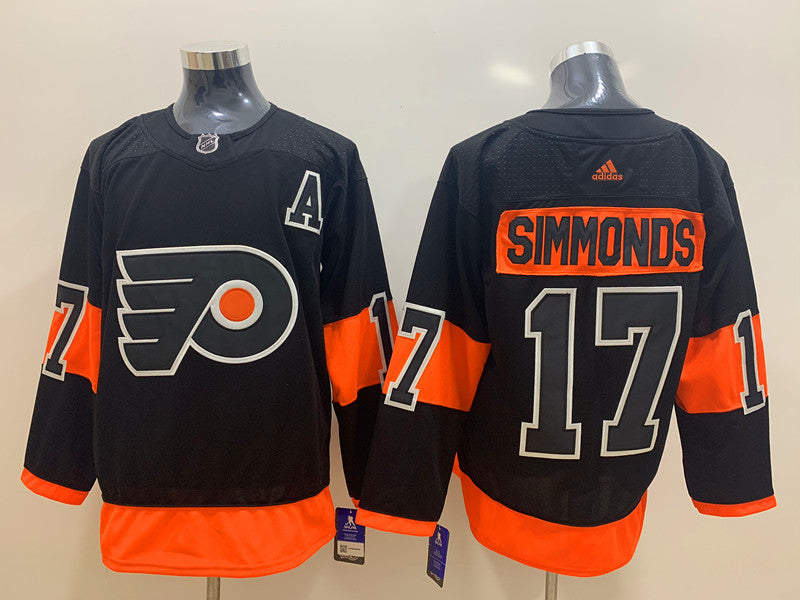 Men's Philadelphia Flyers Wayne Simmonds #17 Black Player Jerseys