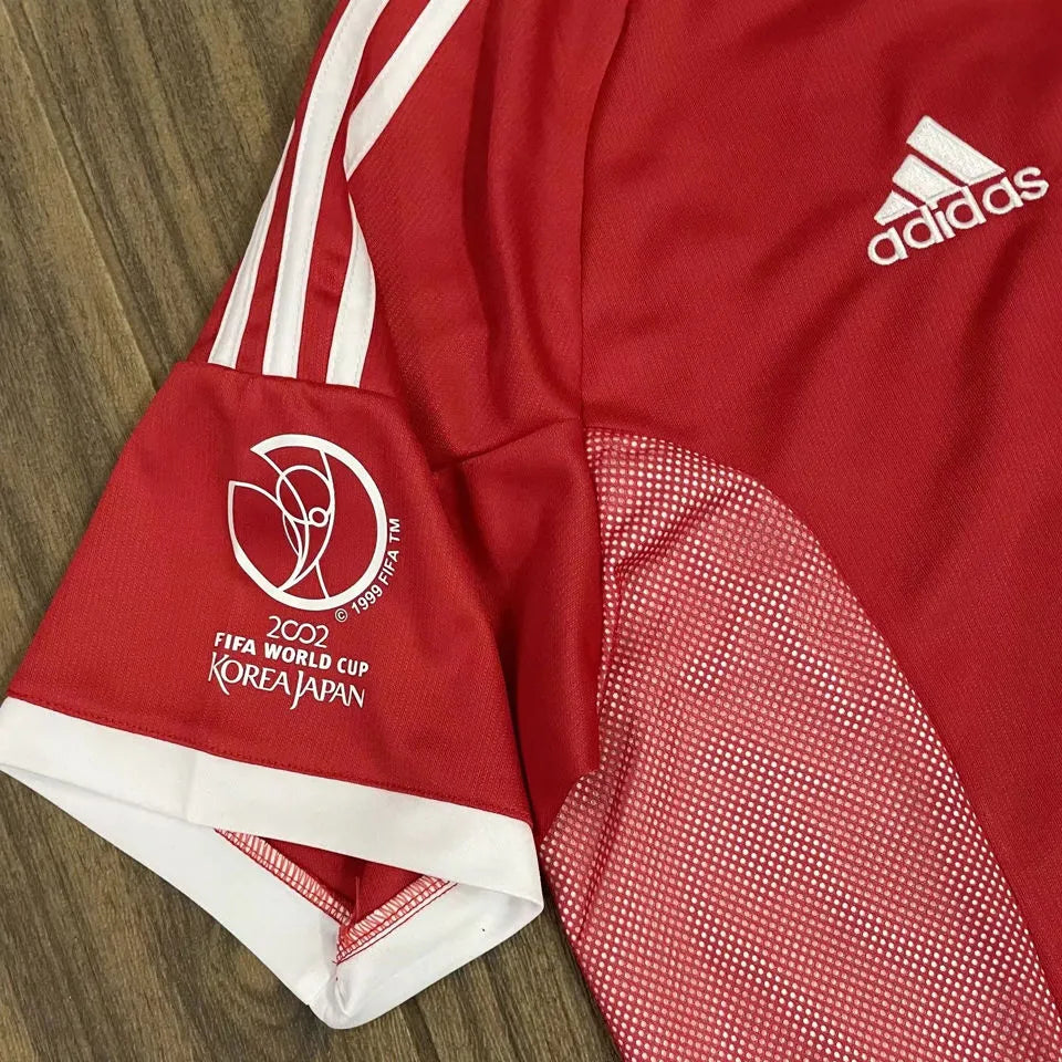 2002 China Home Red Retro Soccer Jersey Detail 1