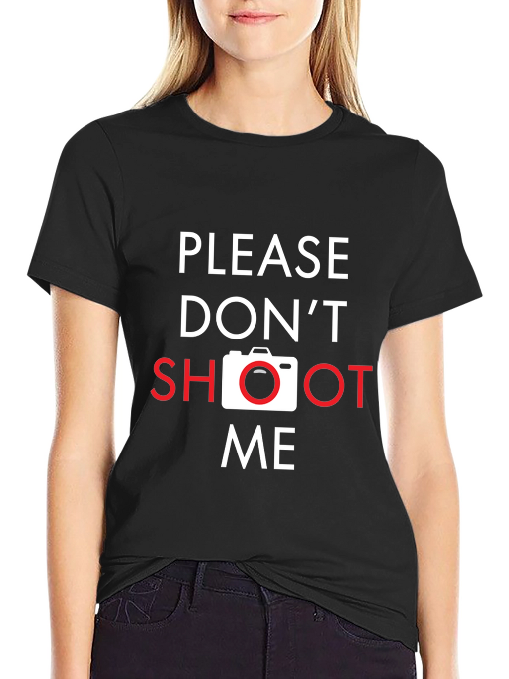 Please Dont Shoot Me Camera Graphic T-Shirt