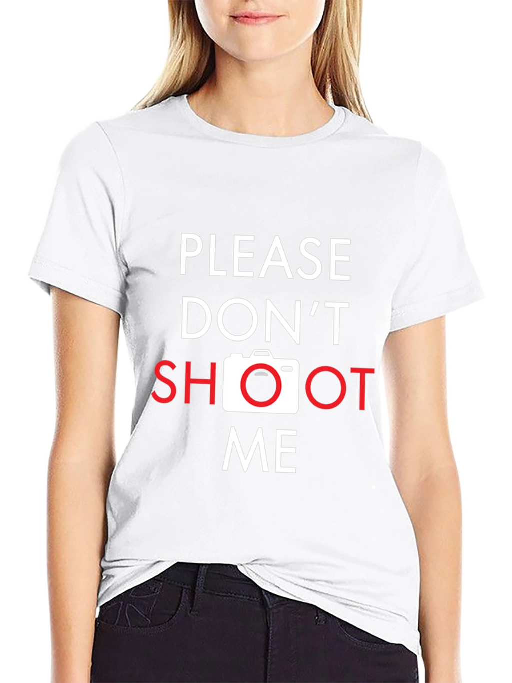 Please Dont Shoot Me Camera Graphic T-Shirt