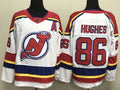 Men's New Jerseys Devils Jack Hughes #86 White Player Game Jerseys