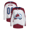 Men's Colorado Avalanche White Away Custom Primegreen Authentic Pro Jerseys