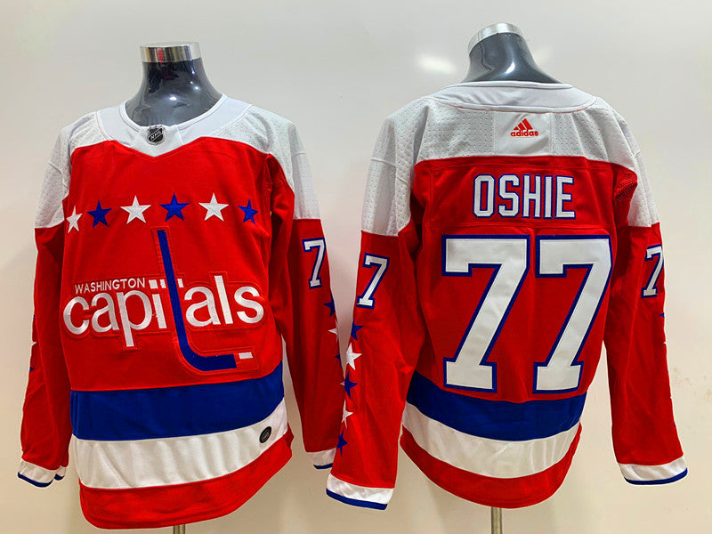 Men's Washington Capitals TJ Oshie #77 Red Player Jerseys