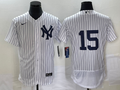 Men's New York Yankees Thurman Munson #15 White Replica Player Name Jerseys