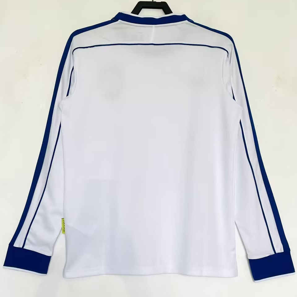 1998 Brazil White Retro Long Sleeve Soccer Jersey Item NO.: 2153863 Back