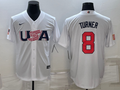 Men's 2023 World Baseball Classic #8 Trea Turner USA White Jerseys