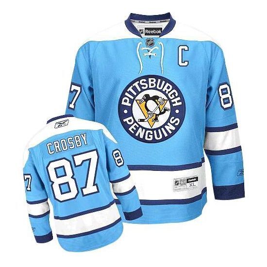 Men's Pittsburgh Penguins sidney crosby  #87 blue Player Game Jerseys