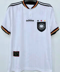 1996 Germany Home White Retro Soccer Jersey Front